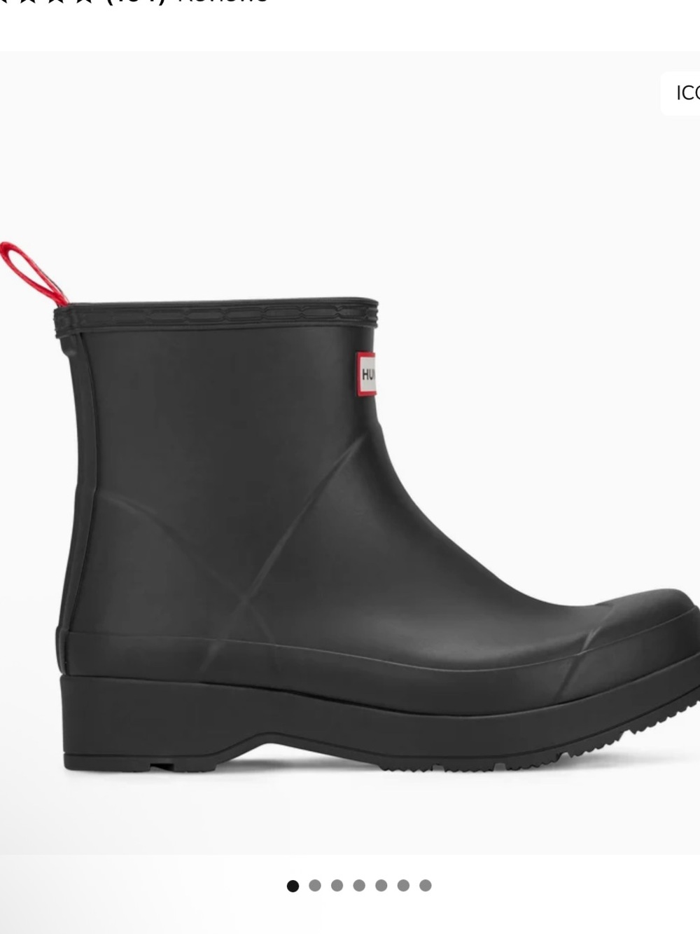 Hunter Black Short Waterproof Rain Boots! New! 8 - Picture 3 of 10